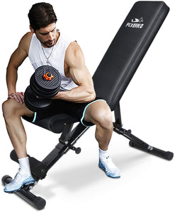 FLYBIRD Weight Bench, Adjustable Strength Training Bench for Full Body Workout with Fast Folding- 2020 Version